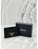 (CNY PROMO) (UNUSED) PRADA CARD HOLDER IN BLACK VITELLO MOVE LEATHER