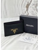 (CNY PROMO) (UNUSED) PRADA CARD HOLDER IN BLACK VITELLO MOVE LEATHER