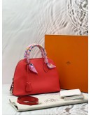 (CNY PROMO) (LIKE NEW) HERMES BOLIDE 1923 25 BAG IN ROUGE TOMATE WITH ROSE TEXAS VEAU EVERCOLOR -FULL SET- 