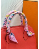 (CNY PROMO) (LIKE NEW) HERMES BOLIDE 1923 25 BAG IN ROUGE TOMATE WITH ROSE TEXAS VEAU EVERCOLOR -FULL SET- 