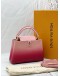 (CNY PROMO) (LIKE NEW) LOUIS VUITTON CAPUCINES BB BAG IN OMBRE PINK TAURILLON LEATHER -FULL SET- 
