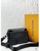 (CNY PROMO) LOUIS VUITTON TRIO MESSENGER IN BLACK MONOGRAM SHADOW LEATHER 