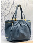 (CLEAR STOCK) MIU MIU SIDE POCKET SHOULDER BAG IN BLUE NAPPA LEATHER