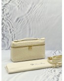 (LIKE NEW) LORO PIANA EXTRA POCKET L19 TOP HANDLE AND CROSSBODY BAG IN LIGHT TRAVERTINE OSTRICH LEATHER 