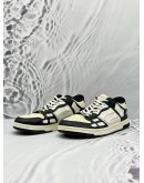 (CNY SALE) AMIRI SKEL TOP LOW SNEAKERS SIZE 42 IN BLACK WITH WHITE COLORWAY LEATHER