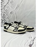 (CNY SALE) AMIRI SKEL TOP LOW SNEAKERS SIZE 42 IN BLACK WITH WHITE COLORWAY LEATHER