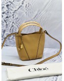 (CNY PROMO) CHLOE SMALL SPIN TOTE BAG IN BEIGE LEATHER