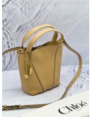 (CNY PROMO) CHLOE SMALL SPIN TOTE BAG IN BEIGE LEATHER