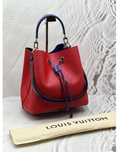 (CNY PROMO) LOUIS VUITTON NEONOE MM SHOULDER BAG IN RED EPI LEATHER