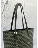 (CNY PROMO) (LIKE NEW) FAURE LE PAGE DAILLY BATTLE 27 TOTE BAG IN GREEN CANVAS WITH LEATHER