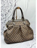 (CLEAR STOCK) LOUIS VUITTON TREVI GM HANDBAG IN BROWN DAMIER EBENE CANVAS