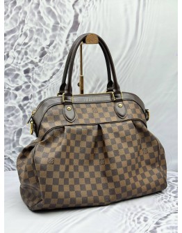 (CLEAR STOCK) LOUIS VUITTON TREVI GM HANDBAG IN BROWN DAMIER EBENE CANVAS