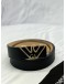 (BRAND NEW) EMPORIO ARMANI EAGLE LOGO BELT SIZE 80 IN BLACK CALFSKIN LEATHER