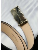 (BRAND NEW) EMPORIO ARMANI EAGLE LOGO BELT SIZE 80 IN BLACK CALFSKIN LEATHER