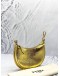 FENDI NANO FENDIGRAPHY HOBO BAG IN METALLIC GOLD AGED CALFSKIN LEATHER 