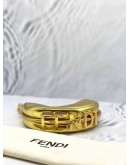 FENDI NANO FENDIGRAPHY HOBO BAG IN METALLIC GOLD AGED CALFSKIN LEATHER 