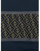 (LIKE NEW) FENDI LOGO PRINT T-SHIRT IN BLACK WITH BROWN