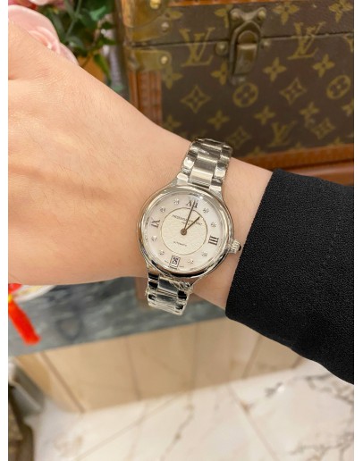 (BRAND NEW) 2024 FREDERIQUE CONSTANT CLASSICS DELIGHT REF FC-306WHD3ER6B MOTHER OF PEARL DIAMOND DIAL 33MM AUTOMATIC WATCH -FULL SET-