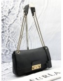 FURLA JULIA SHOULDER BAG IN BLACK LEATHER 