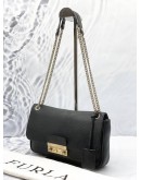 FURLA JULIA SHOULDER BAG IN BLACK LEATHER 