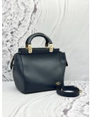 GIVENCHY HDG TOP HANDLE BAG WITH SHOULDER STRAP IN DARK BLUE LEATHER