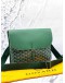 (LIKE NEW) GOYARD COURSIER MESSENGER BAG IN GREEN GOYARDINE CANVAS WITH CHEVROCHES CALFSKIN LEATHER