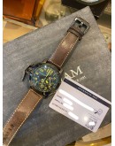 2022 GRAHAM CHRONOFIGHTER OVERSIZE REF 2CCAU.B09A GREEN FLASH DIAL WITH YELLOW ARABIC NUMERALS 47MM AUTOMATIC WATCH