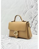 (LIKE NEW) GUCCI INTERLOCKING G TOP HANDLE AND SHOULDER BAG IN BEIGE CALFSKIN LEATHER