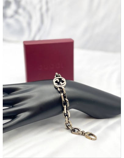 GUCCI INTERLOCKING G BRACELET IN 925 STERLING SILVER