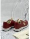 (LIKE NEW) GUCCI GG INTERLOCKING LOW TOP SNEAKERS SIZE 38 IN MAROON CALFSKIN LEATHER
