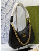 (LIKE NEW) GUCCI APHRODITE SHOULDER BAG IN BLACK PEBBLED LEATHER -FULL SET- 