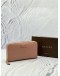 (LIKE NEW) GUCCI ZIP AROUND LONG WALLET IN SOFT PINK GG MICROGUCCISSIMA EMBOSSED CALFSKIN LEATHER
