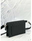 GUCCI BELT BAG IN BLACK GG SUPREME CANVAS WITH CALFSKIN LEATHER
