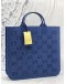 (UNUSED) GUCCI KIDS GG CUT OUT TOTE BAG IN BLUE RUBBER