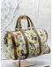 GUCCI MEDIUM JOY INFINITY FLORA BOSTON TOP HANDLE BAG IN MULTICOLOR FLORA PRINT CANVAS WITH DARK BROWN CALFSKIN LEATHER