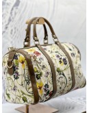 GUCCI MEDIUM JOY INFINITY FLORA BOSTON TOP HANDLE BAG IN MULTICOLOR FLORA PRINT CANVAS WITH DARK BROWN CALFSKIN LEATHER