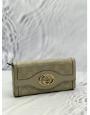 GUCCI INTERLOCKING G WALLET IN BEIGE GUCCISSIMA LEATHER 