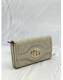 GUCCI INTERLOCKING G WALLET IN BEIGE GUCCISSIMA LEATHER 