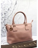 GUCCI DOLLAR GG CHARM DOME SATCHEL BAG IN PINK CALFSKIN LEATHER 