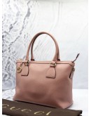 GUCCI DOLLAR GG CHARM DOME SATCHEL BAG IN PINK CALFSKIN LEATHER 