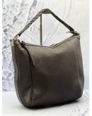 GUCCI BAMBOO SHOULDER BAG IN DARK BROWN LEATHER