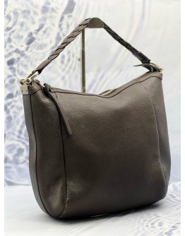 GUCCI BAMBOO SHOULDER BAG IN DARK BROWN LEATHER