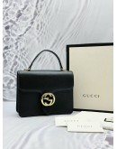 (CNY PROMO) (LIKE NEW) GUCCI INTERLOCKING G SMALL CROSSBODY BAG IN BLACK LEATHER -FULL SET-
