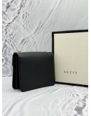 (CNY PROMO) (LIKE NEW) GUCCI INTERLOCKING G SMALL CROSSBODY BAG IN BLACK LEATHER -FULL SET-