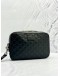 (LIKE NEW) GUCCI CLUTCH IN BLACK GG MICROGUCCISSIMA CALFSKIN LEATHER