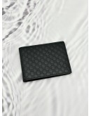 (LIKE NEW) GUCCI MULTIPLE WALLET IN BLACK GG MICROGUCCISSIMA CALFSKIN LEATHER
