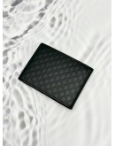 (LIKE NEW) GUCCI MULTIPLE WALLET IN BLACK GG MICROGUCCISSIMA CALFSKIN LEATHER