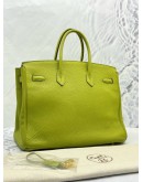 HERMES BIRKIN 35 IN VERT ANIS TOGO LEATHER
