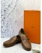 (LIKE NEW) HERMES ODEON LOAFERS SIZE 43 IN BROWN CALFSKIN LEATHER -FULL SET-