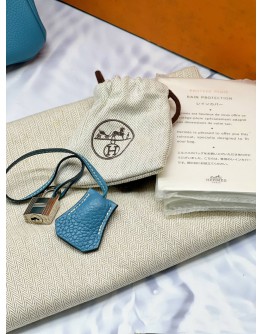 (LIKE NEW) HERMES BIRKIN 35 IN JEAN BLUE TOGO LEATHER -FULL SET-